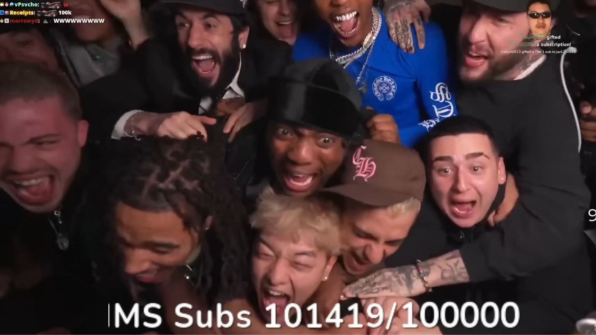 FaZe Clan celebrates as Jasontheween crosses 100,000 concurrent subscribers (Image via YouTube/JasonTheWeen)